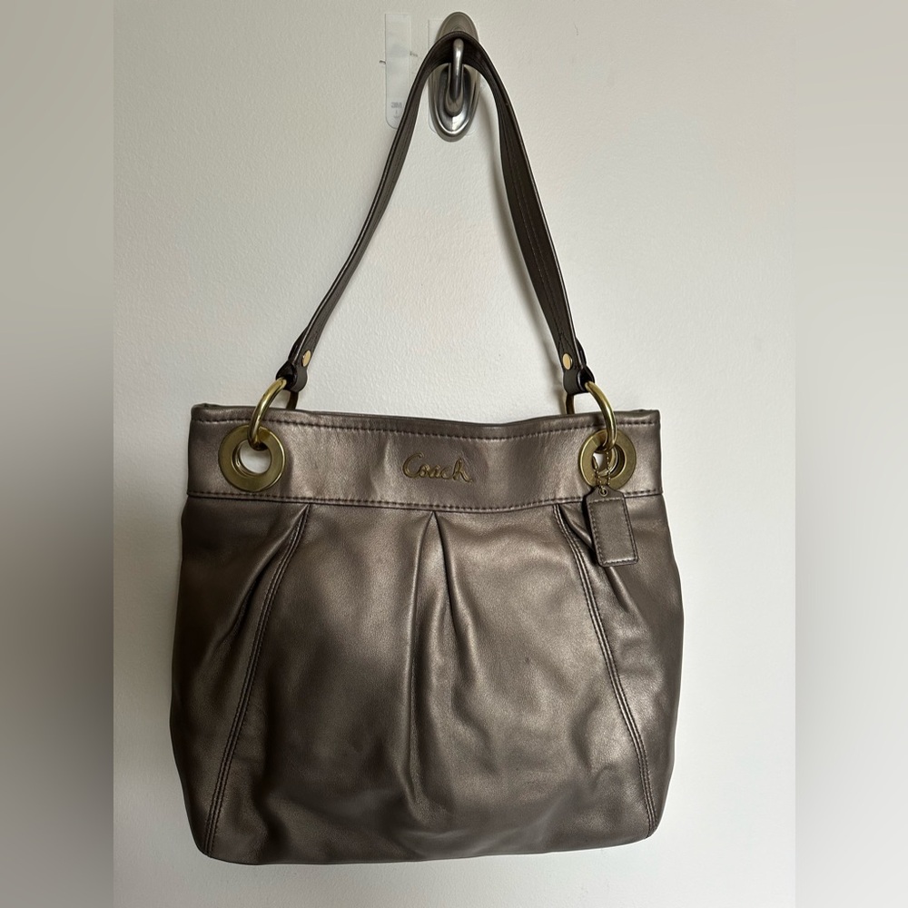 Coach Bronze metallic convertible bag